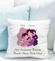 Kişiye Özel Anneler Günü Yastığı Anne-Kız