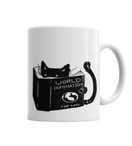 Kitap Okuyan Kedi Cats  Kupa Bardak Porselen