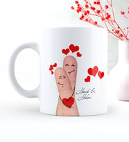 BK Gift Kişiye Özel Sevgililer Günü Temalı Beyaz Kupa Bardak - 5