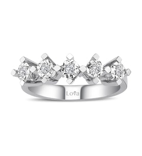 Lova 1 Karat Efektli Pırlanta Beştaş Yüzük - 1070099