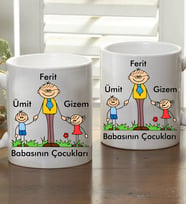 Kişiye Özel Babasının Çocukları Kupa Bardak