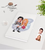 BK Gift Kişiye Özel Sevgililer Günü Temalı Evleniyoruz Karikatürlü Beyaz Defter-7