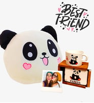 Kişiye Özel Fotoğraflı Panda Yastık Ve Kutulu Kupa