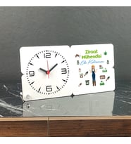 Ziraat Mühendisine Hediye Ahşap Masa Saati