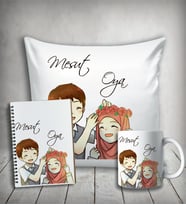 Kişiye Özel Sevgili Aşk Yastık & Kupa & Defter