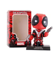 Deadpool Figür Anime Bebek Sallanan Kafalı Model Oyuncak Heykel
