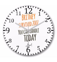 Britney  Survived  2007    Duvar Saati Bombeli Gercek Cam