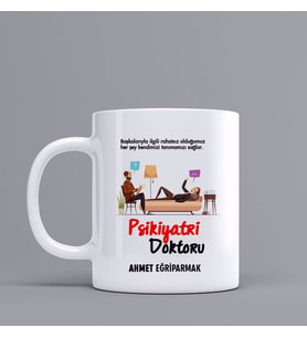 Kişiye Özel Psikiyatri DoktoruTemalı Kupa Bardak Z35