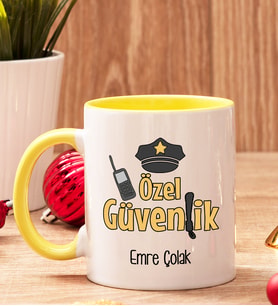 Özel Güvenliğe Hediye Renkli Kupa Bardak