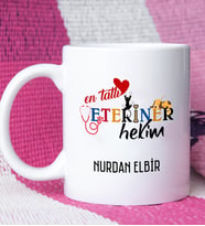 Mesajlı Veteriner Tasarımlı Kişiye Özel Veteriner Kupa Bardak