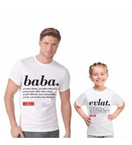Baba Çocuk Evlat Kombin Tişört (Beyaz)