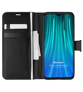 Microsonic Xiaomi Redmi Note 8 Pro Kılıf Delux Leather Wallet Siyah