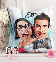 BK Gift Kişiye Özel Evleniyoruz Karikatürlü  Yastık  7