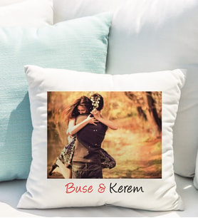 Kişiye Özel Fotoğraflı İsimli Yastık
