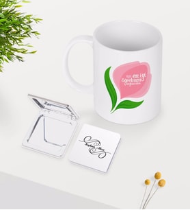 BK Gift Kişiye Özel En İyi Öğretmen Beyaz Kupa Ayna Seti-14 (Model 1)
