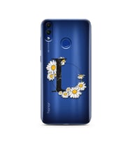 Papatya Harf Tasarım Süper Şeffaf Silikon Telefon Kılıfı Huawei Honor 8c L-Harfi
