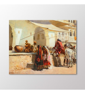 Arty Tablo A Street Market Scene Tablo (Karışık)