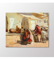 Arty Tablo A Street Market Scene Tablo (Karışık)