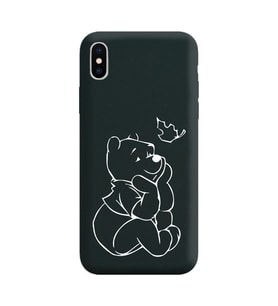 Iphone Xs Çizgi Tasarımlı Siyah Lansman Telefon Kılıfı