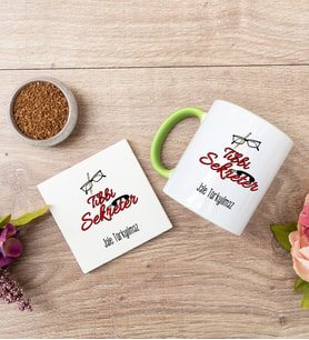 Tıbbi Sekreter Yeşil Kupa Bardak Ve Bardak Altlığı Seti