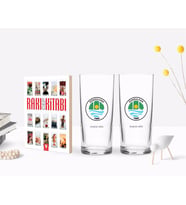 BK Gift Kişiye Özel Renkli Baskılı Zonguldak Tasarımlı Turistik İkili Rakı Bardağı ve Rakı Cep Kitabı Hediye Seti-1 (Model 1)