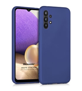 Microsonic Matte Silicone Samsung Galaxy A32 Kılıf Lacivert