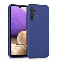 Microsonic Matte Silicone Samsung Galaxy A32 Kılıf Lacivert