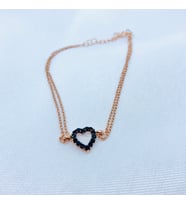 Mini Kalp Model Gümüş Bileklik