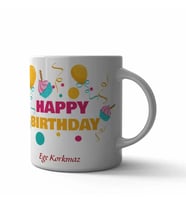 Happy Birthday Kupa Bardak (Çok Renkli)