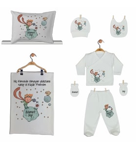 Pia Baby GL 2014 İsme Özel Küçük Prens Yastık Battaniye Zıbın Set