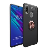 Microsonic Huawei Honor 8A Kılıf Kickstand Ring Holder Siyah Rose
