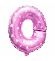FOLYO BALON O HARF PEMBE KALPLİ 40CM