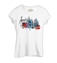 Londra - Kulübe Beyaz Kadın Tshirt