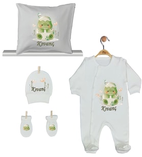 Pia Baby Gl 1924-04 İsme Özel Yastık Tulum Set
