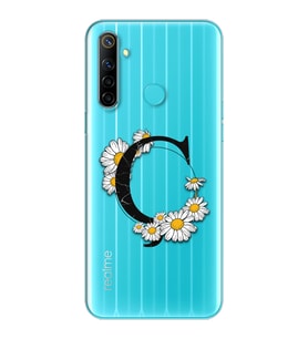 Papatya Harf Tasarım Süper Şeffaf Silikon Telefon Kılıfı Oppo Realmi 6i Ç-Harfi