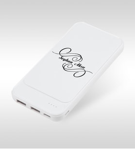 BK Gift Kişiye Özel PB-155 Beyaz Powerbank 10000 mAh Lityum Pil Hızlı Şarj