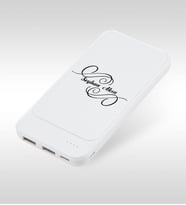 BK Gift Kişiye Özel PB-155 Beyaz Powerbank 10000 mAh Lityum Pil Hızlı Şarj