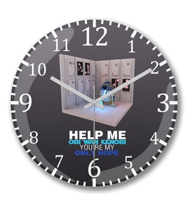 Help Me Duvar Saati Bombeli Gercek Cam