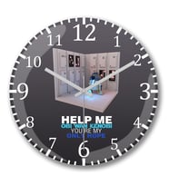 Help Me Duvar Saati Bombeli Gercek Cam