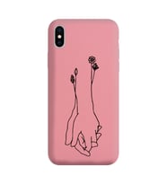 Iphone Xs Çizgi Tasarımlı Pudra Lansman Telefon Kılıfı