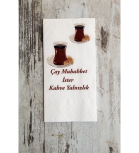 Sunumlarınıza Renk Katacak Özel Baskılı Peçete (Beyaz)