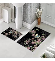 Banyo Halısı Ikili Klozet Takımı Kaymaz Tabanlı (60 xm x 100 cm + 40 cm x 60 cm) 