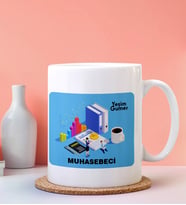 Kişiye Özel Muhasebeci Tasarımlı Beyaz Kupa