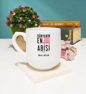Abi Tasarımlı Kişiye Özel Abi Kupa Bardak