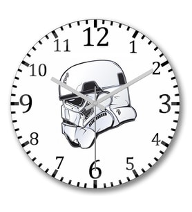 Stormtroopers 2 Duvar Saati Bombeli Gercek Cam