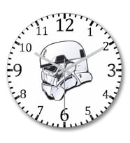 Stormtroopers 2 Duvar Saati Bombeli Gercek Cam