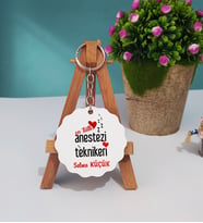 En Tatlı Anestezi Teknikeri Hediye Ahşap Anahtarlık