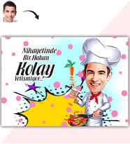BK Gift Kişiye Özel Bay Chef Karikatür Baskılı Yaş Pasta İçin Yenilebilir Şekerli Kağıt  1(Sadece Kağıt)