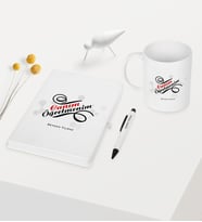 BK Gift Kişiye Özel Canım Öğretmenim Temalı Beyaz Defter Kalem Kupa Seti - 2