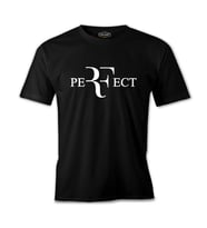 Roger Federer - Perfect Siyah Erkek Tshirt